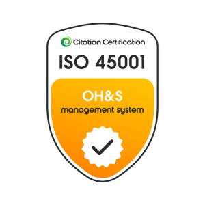 Citation Certification<br />
ISO 45001 OH&S<br />
management system